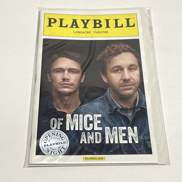Of Mice and Men Opening Night Broadway Playbill James Franco Leighton Meester - Picture 1 of 2